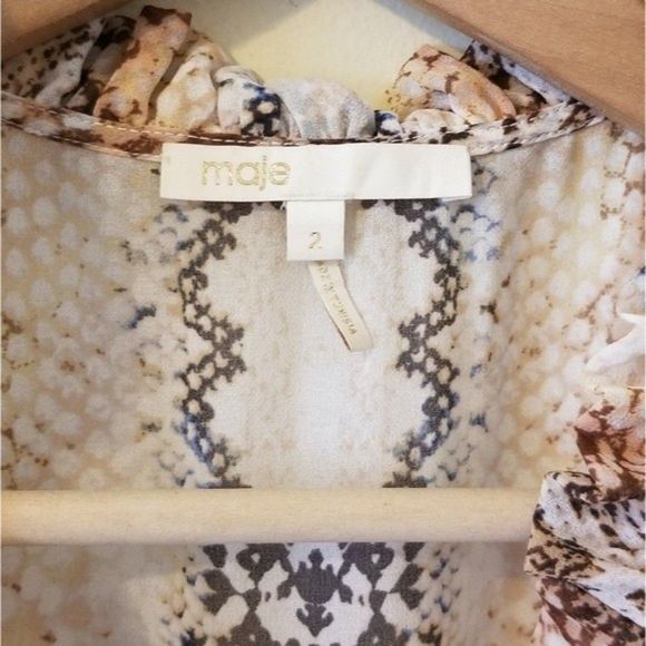 Maje Rython Snakeskin Print Dress  - Picture 8 of 16